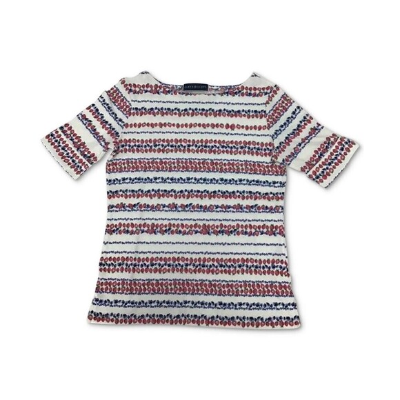 Karen Scott Berry-Print Top Bright White SP - Picture 1 of 3